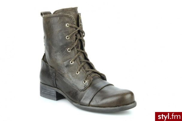 One Step PÓŁBUTY I BOTKI RACIM BY (BRĄZOWY) (Brązowy) - Botki Buty Moda