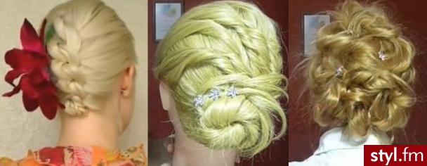 Blond Upięcie Proste Na co dzień Średnie Fryzury