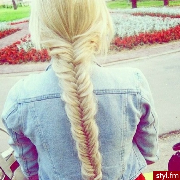 Blond Warkocze Proste Na co dzień Długie Fryzury