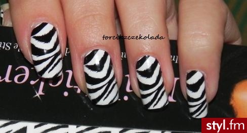 zebra ;) - Naturalne Paznokcie