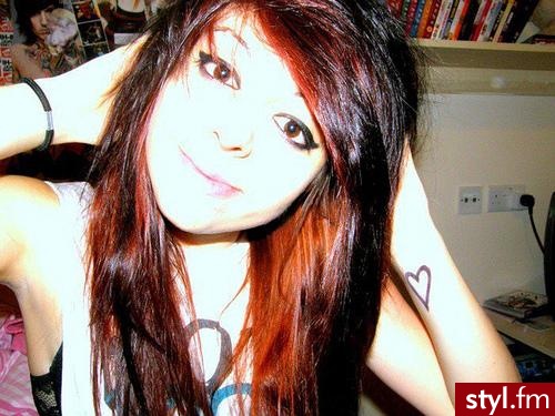 emo-hair-girl - EMO Alternatywne Średnie Fryzury