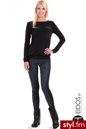 Spodnie skórzano-dzianinowe o oryginalnym wzorze moro http://eidos.pl/damskie-spodnie-skorzano-dzianinowe-buell-moro,p4393,l1.html - Skórzane Spodnie Moda