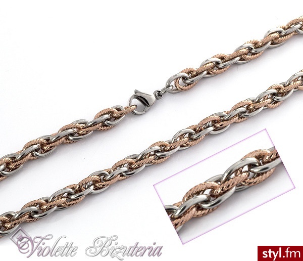 Violette Łańcuszek Naszyjnik - Stal Szlachetna 316L nr.3806 - Łańcuszki Biżuteria Moda