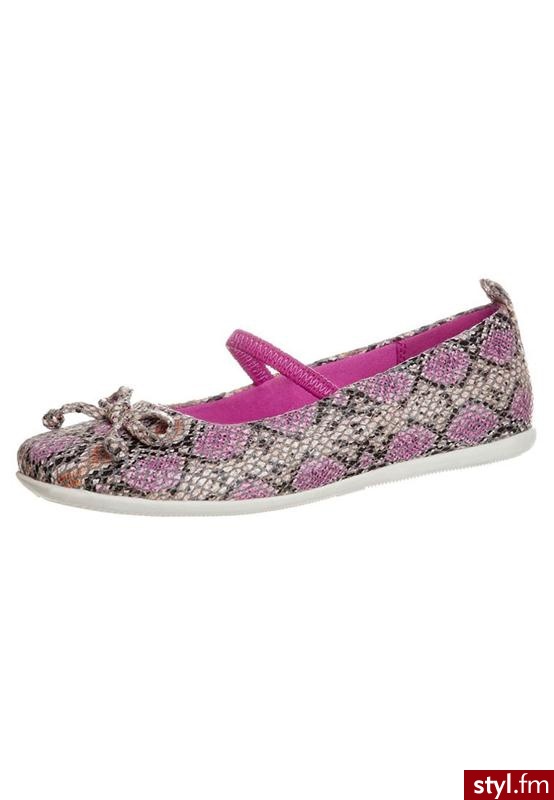 Stups Baleriny Z Zapięciem Różowy - Balerinki Buty Moda