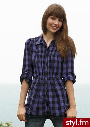koszulka w kratę - 39.50$ - Pozostałe Ciuchy Moda