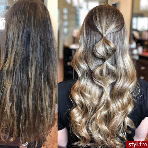 salon fryzjerski Warszawa https://forhair.salon/ - Blond Rozpuszczone Kręcone Wieczorowe Długie Fryzury