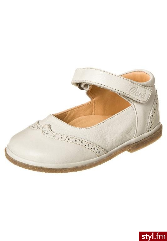 Ocra Baleriny z zapięciem beżowy - Balerinki Buty Moda