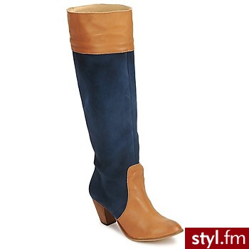 Betty London BUTY BLOUTOU MARINE / CAMEL - Kozaki Buty Moda