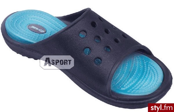 Klapki CAPRI niebieskie Aqua-Speed ( 481-10 ) Czarny - Klapki Buty Moda