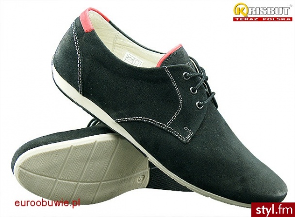 KRISBUT Obuwie Casual Półbuty KR-4429-1-A Czarne - Półbuty Buty Moda
