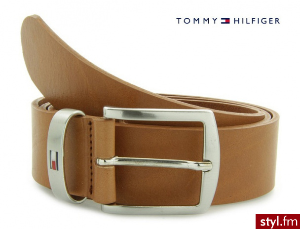 TOMMY HILFIGER LUIGI CHESTNUT - Paski Dodatki Moda