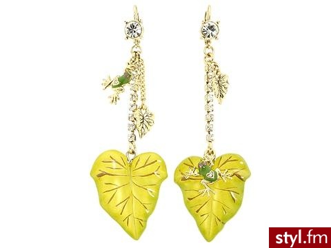 Wielkie kolczyki z liściem - Betsey Johnson - 51$ - Pozostałe Dodatki Moda