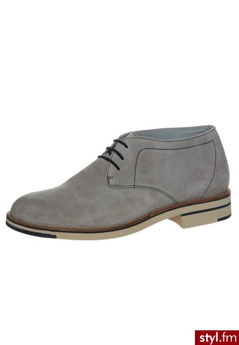 Sergio Moretti Botki sznurowane szary - Botki Buty Moda