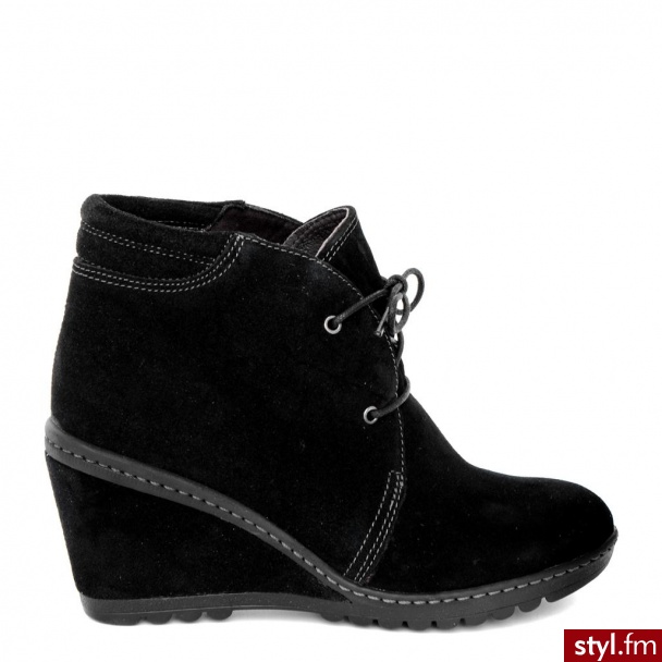 Venezia BOTKI NA KOTURNIE 42A88217 NERO - Botki Buty Moda