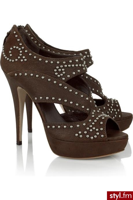 skórzane buty od Miu Miu. - Pozostałe Buty Moda