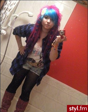 EMO Alternatywne Średnie Fryzury