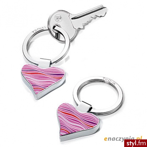 TROIKA Breloczek WAVY HEART różowy - Breloki Dodatki Moda