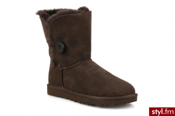 Ugg Australia PÓŁBUTY I BOTKI BAILEY BUTTON BY UGG AUSTRALIA (Brązowy) - Botki Buty Moda