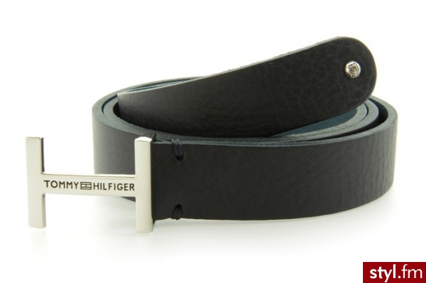 TOMMY HILFIGER Classic H-Belt Slim Midnight - Paski Dodatki Moda