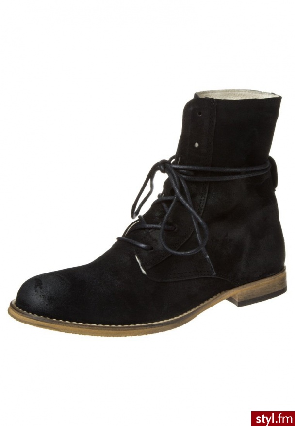 Shoot Botki sznurowane czarny (SH13632) - Botki Buty Moda