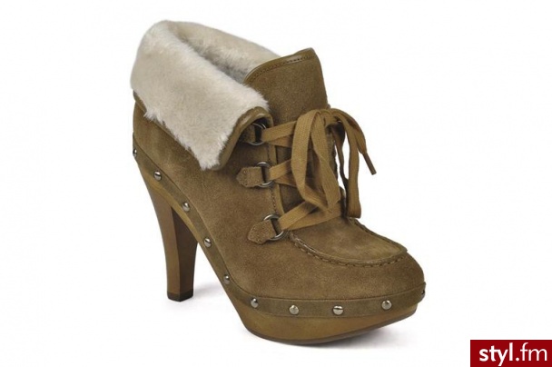 Guess PÓŁBUTY I BOTKI BOUNTIFUL BY GUESS (Brązowy) - Botki Buty Moda