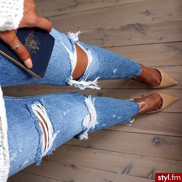Jeansy Spodnie Moda