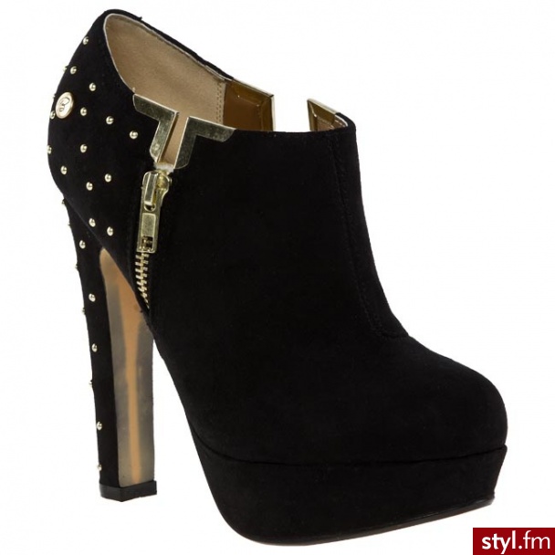 Bronx Botki 300730-HH BL 009 85 Czarny (Eko) - Botki Buty Moda