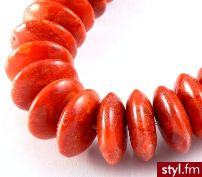 Koral Prasowany Oponki 18/6mm - Korale Biżuteria Moda