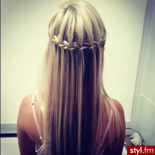 Blond Rozpuszczone Proste Na co dzień Długie Fryzury