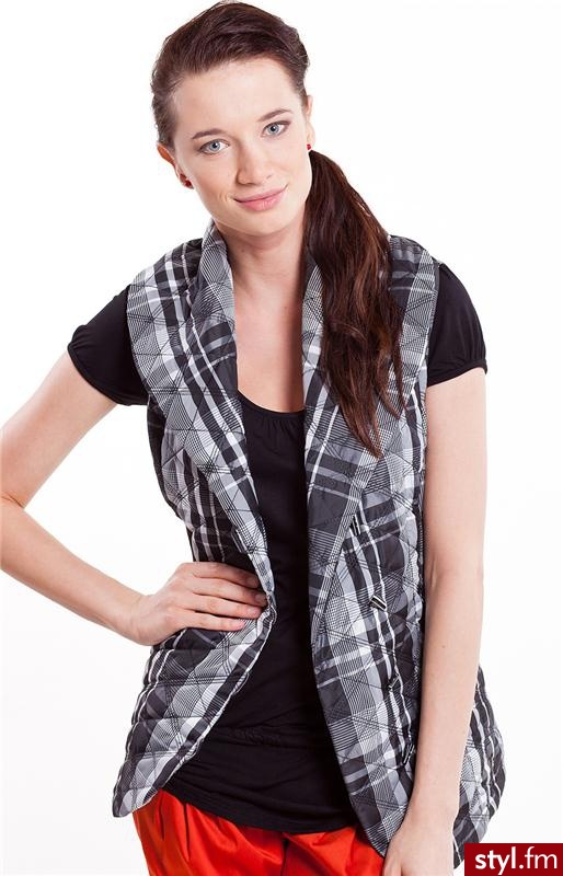 Mama i Ja odzież ciążowa Ola bezrękawnik (czarno-biały) - Pozostałe Ciuchy Moda