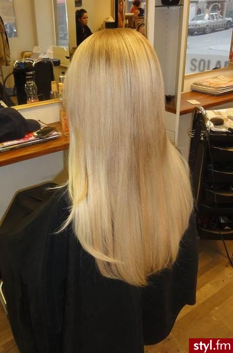 Blond Rozpuszczone Proste Na co dzień Długie Fryzury