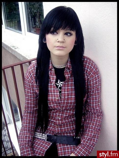 EMO Alternatywne Średnie Fryzury