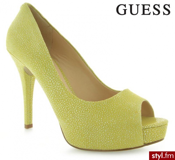 Guess HELENA3 SPUNTATO OPEN TOE LE YELLO - Czółenka Buty Moda