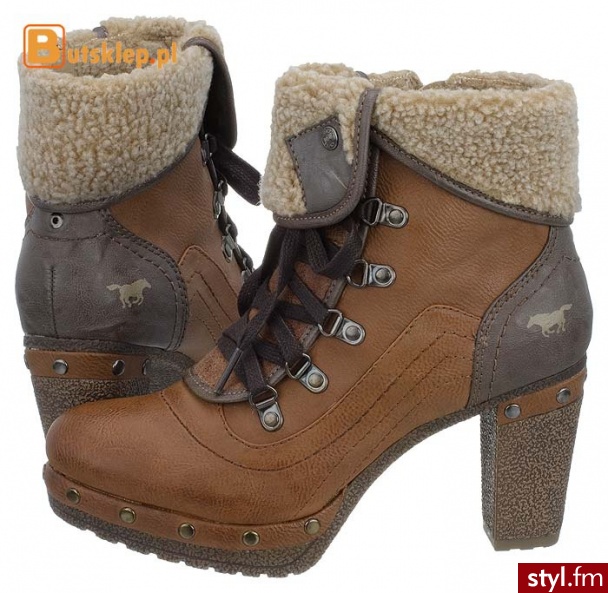 Mustang buty (31C044) BEŻOWY KOZAKI - Kozaki Buty Moda