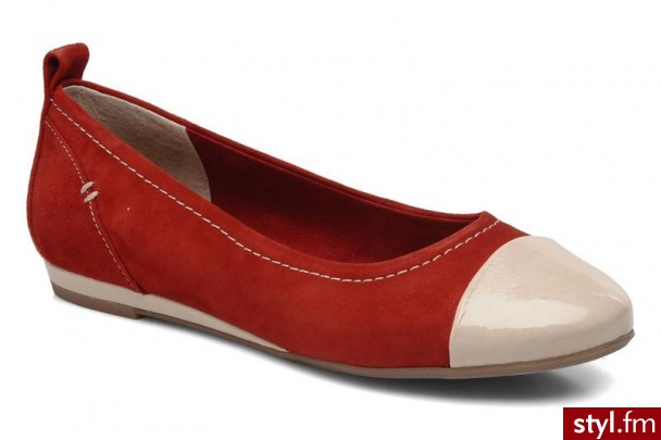 JANA BALERINKI Czerwony - Balerinki Buty Moda