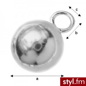 Element ozdobny kulka 6 mm - Wisiorki Biżuteria Moda