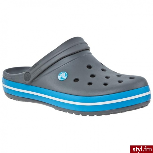 Crocs Klapki Crocband Charcoal/Ocean Szary/Niebieski (Charcoal/Ocean) - Klapki Buty Moda