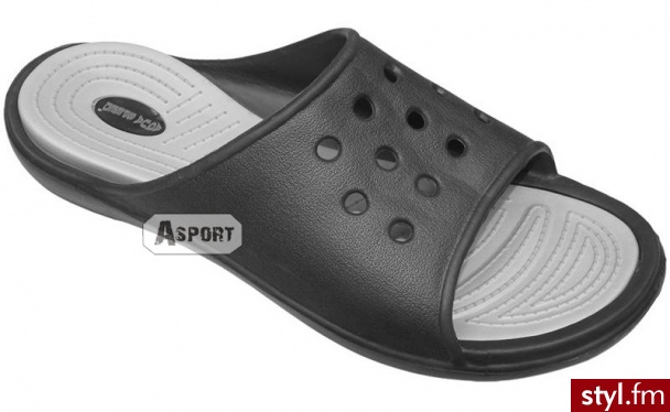 Klapki SOLINA szare Aqua-Speed ( 482-gray ) Czarny - Klapki Buty Moda