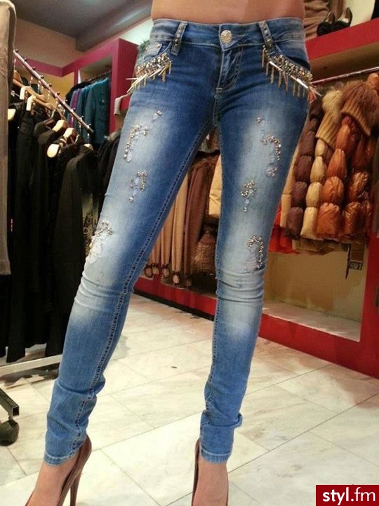 Jeansy Spodnie Moda