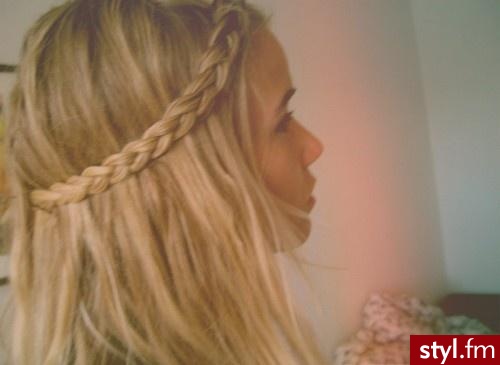 Blond Warkocze Proste Na co dzień Długie Fryzury