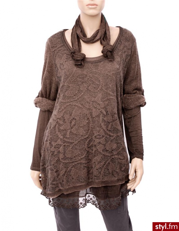 Unisono TUNIKA 36-6961 MORO - Tuniki Ciuchy Moda