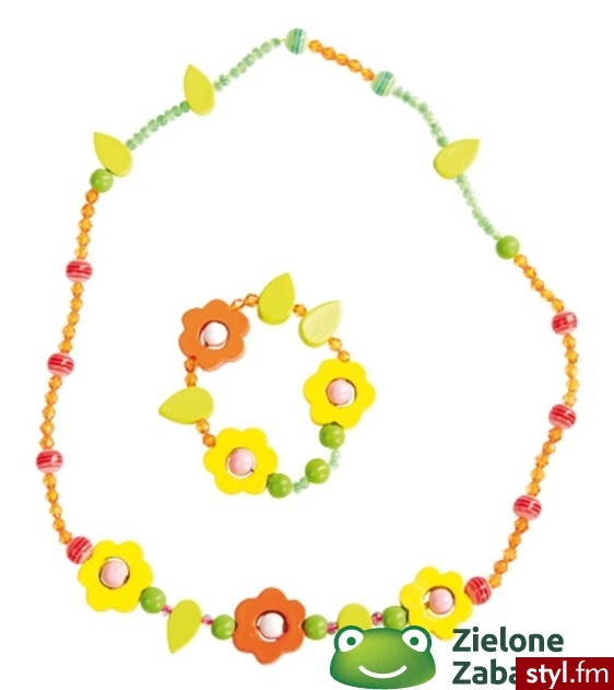 Small Foot Design Biżuteria Z Drewna Korale Dla Dzieci I Bransoletka Kwiatuszki 7364 - Korale Biżuteria Moda