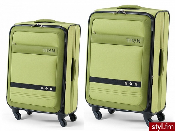 TITAN Family II Komplet 2 walizek 4 kółka limonkowy (33510303-27) - Torby podróżne Torebki Moda