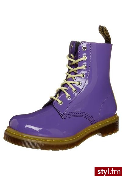 Dr. Martens Kozaki sznurowane lilia - Kozaki Buty Moda