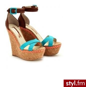 Rupert Sanderson Nissa Cork Wedges - Sandały Buty Moda
