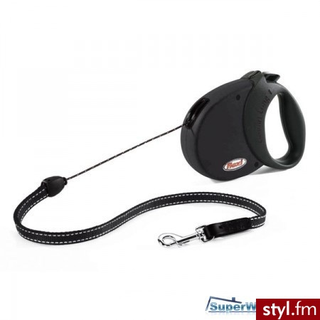 Smycz dla psa automatyczna Flexi Comfort Long 8 m small czarna 800386 - Psy Zwierzaki