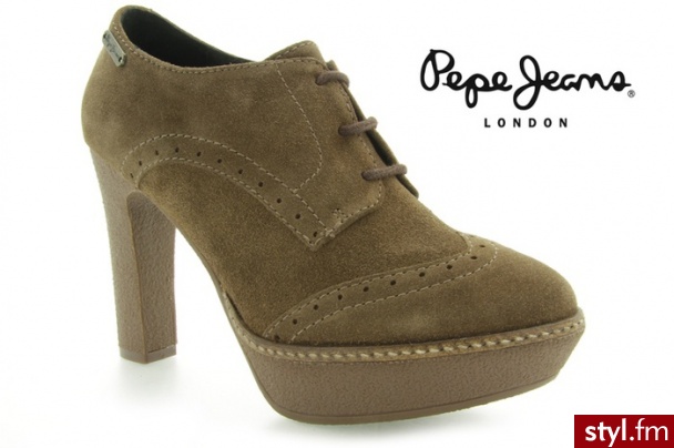 Pepe Jeans PRESTON COGNAC KID SUEDE - Botki Buty Moda