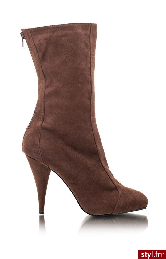 brązowy GHOST KOZAKI LS-1-27 () - Kozaki Buty Moda