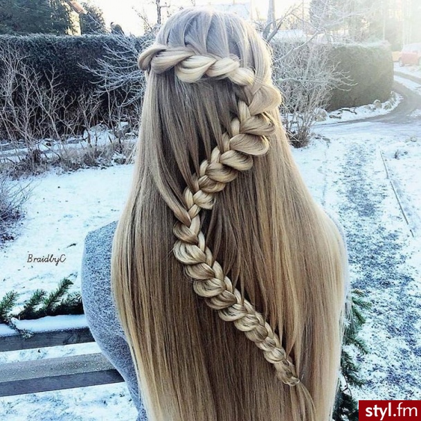 Blond Warkocze Kręcone Na co dzień Długie Fryzury