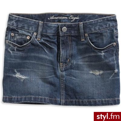 Womens AE Classic Denim Mini - Dark Destroy - American Eagle... - Polyvore. Pobrano ze strony: http://www.polyvore.com/womens_ae_classic_denim_mini/thing?id=10181844 - Pozostałe Ciuchy Moda